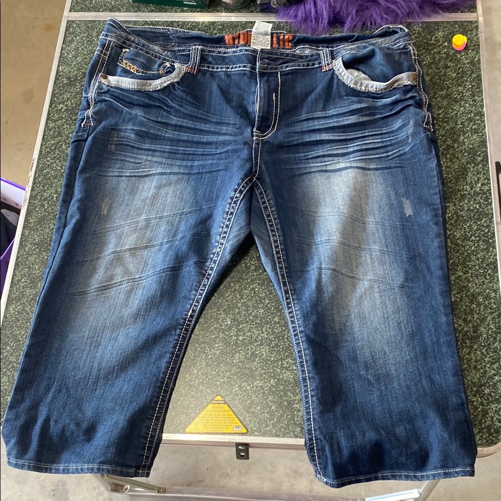 Hydraulic Blue Jeans with Orange Logo